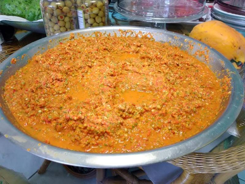Pepper sauce freshly blended