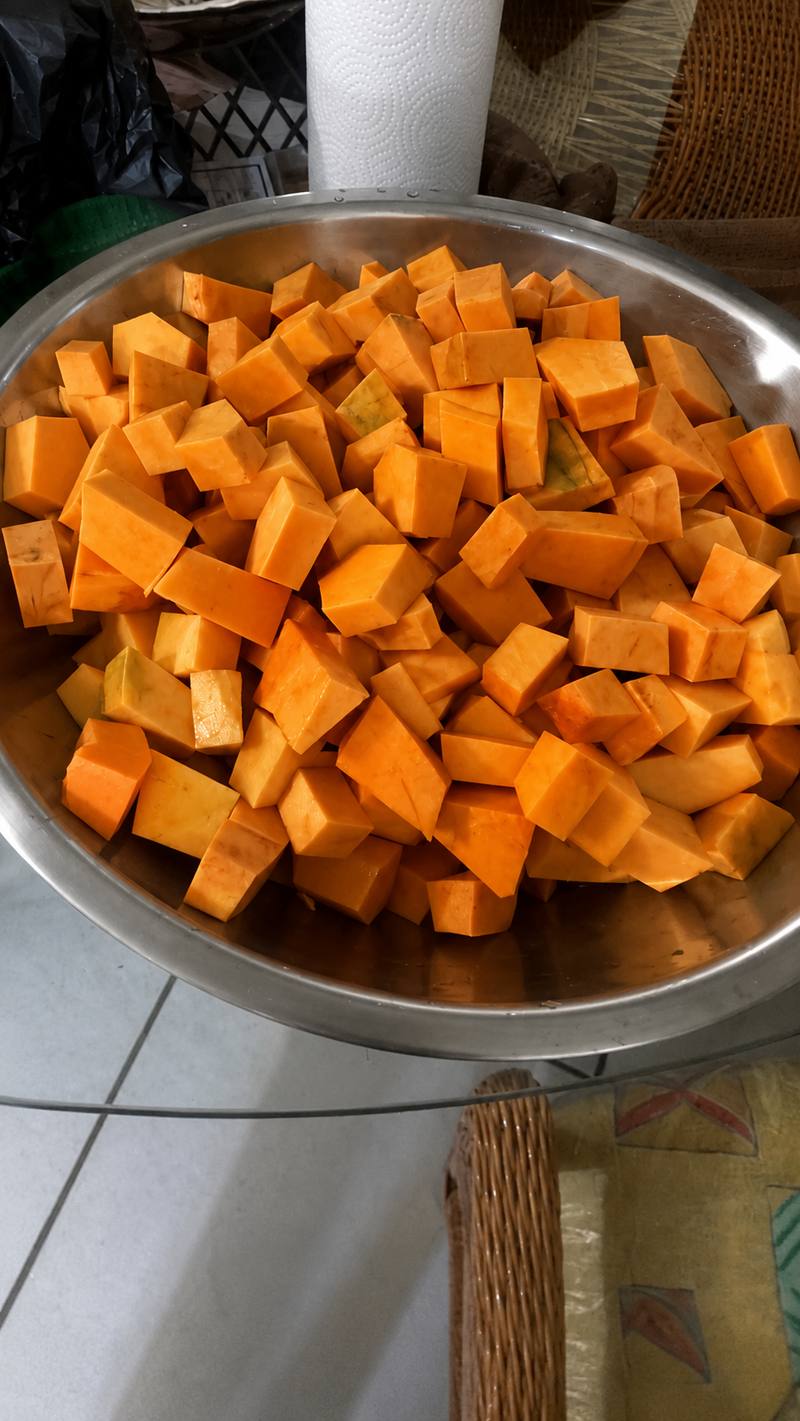 Pumpkin — chopped and ready