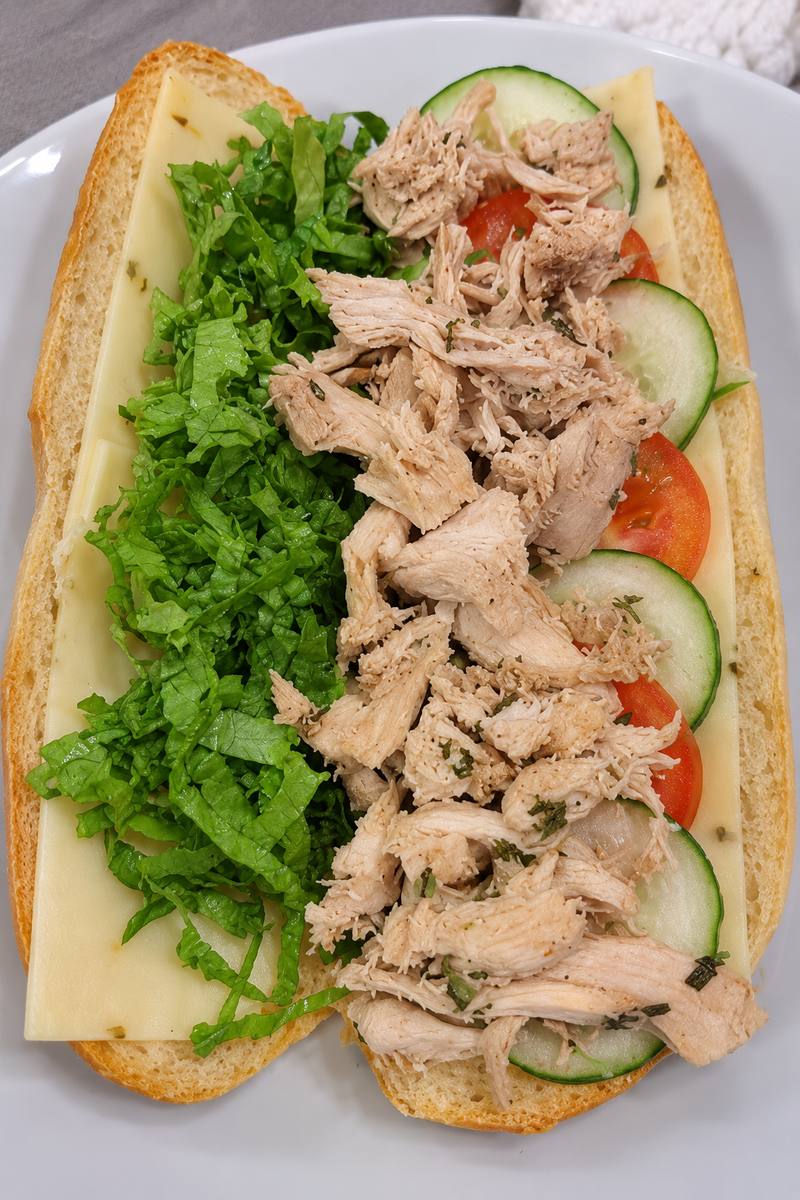 Hoagie sandwich — loaded and ready