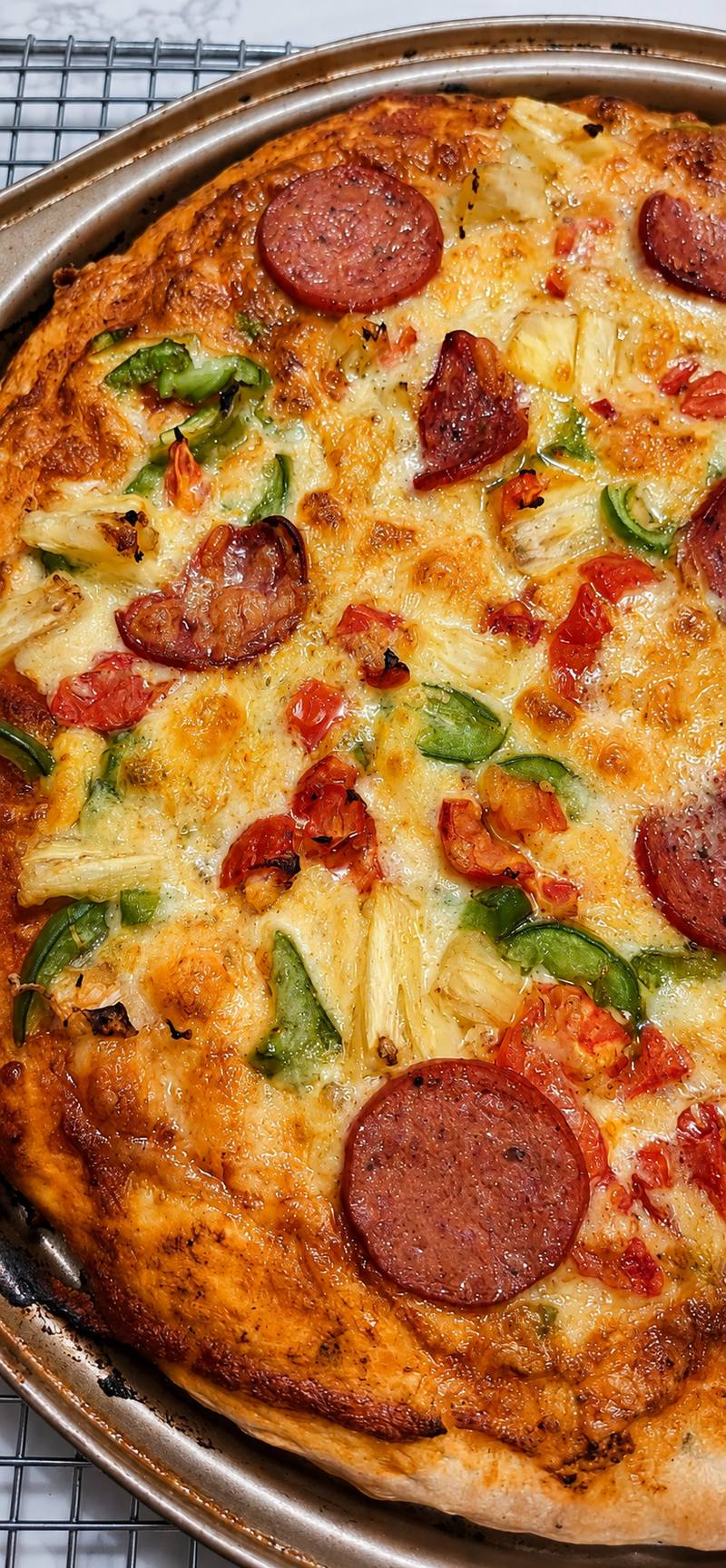 Pizza — fresh from the oven