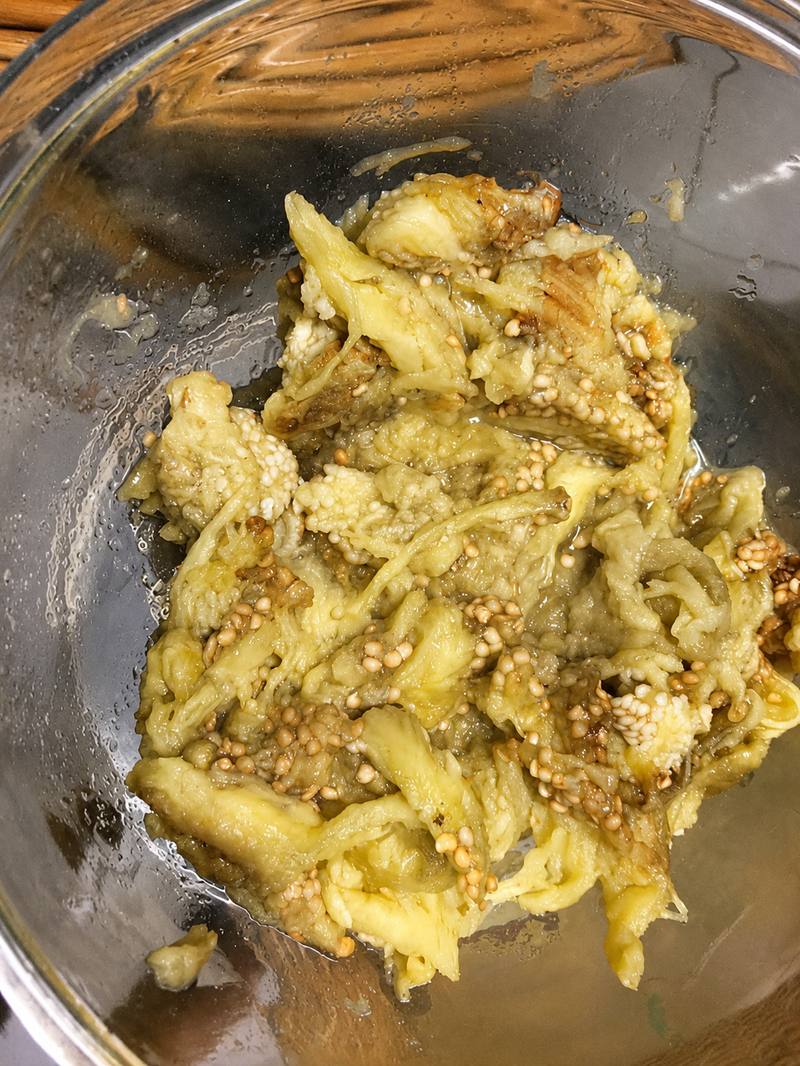 Choka — flesh extracted and seasoned